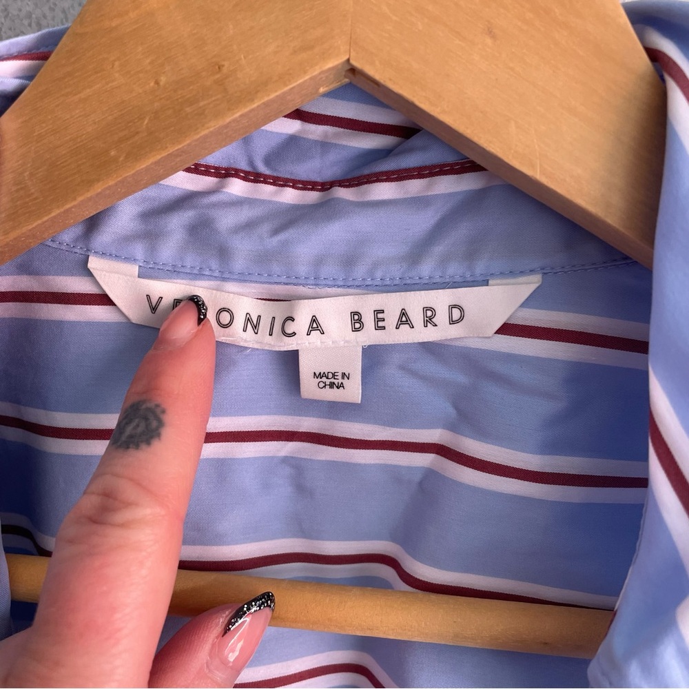 Veronica Beard afton striped wrap dress - Picture 5 of 7